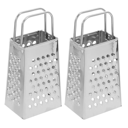VICASKY 2 piezas Mini rallador de queso y papa acero inoxidable miniatura 1