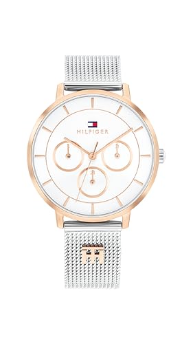 Tommy Hilfiger Analoguhr für Damen mit Roségold-Stahlarmband – Ansicht 1