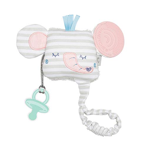 Mordedor Cheeky Chompers - Juguetes de dentición para bebés - Mordedores de animales adorables con sonajero y accesorios sensoriales para un 100% de estimulación (Darcy the Elephant) Cover