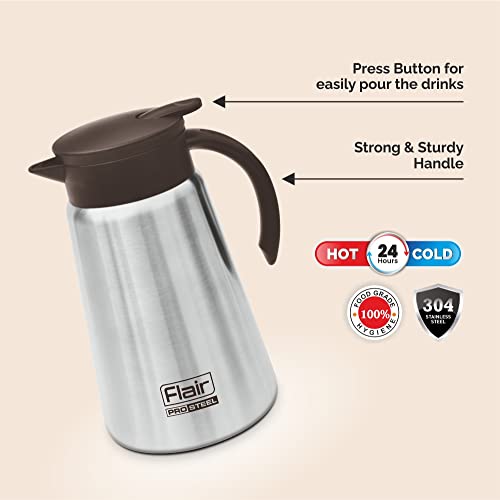 Image of Flair Latte Vacuum Insulated Steel Kettle 1000 ML (Brown)