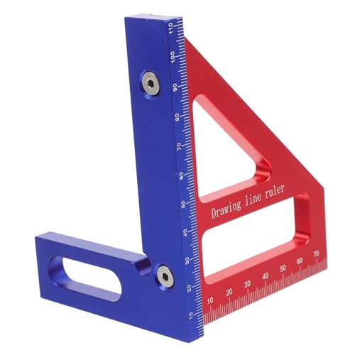 Escuadra medidora angular para carpintería en aluminio miniatura 1