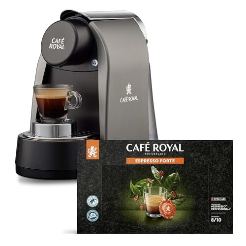 Machine à Café CRpro 100 compatible avec les Capsules de café Nespresso®* Professional + 1 Boite de 50 Dosettes Pro d'Espresso Forte Offerte