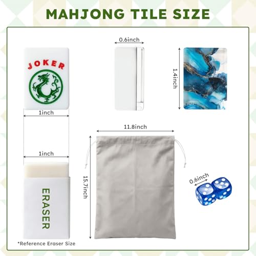 Juego de Mesa American Mahjong Set con 166 Piezas Acrílicas miniatura 2