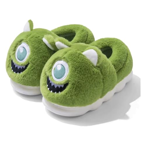 PZEOB Warme Plüsch-Hausschuhe, rutschfest, niedlich, lustig, Hausschuhe für Damen und Herren, Flauschige Tier-Hausschuhe für drinnen und draußen