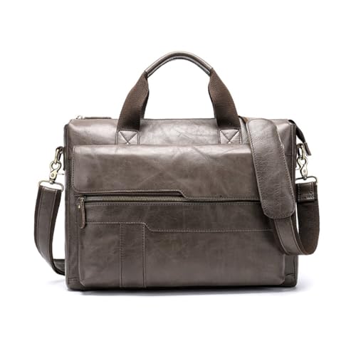 Top Layer Cowhide Computer Business Briefcase Men's Tote Shoulder Crossbody Bag