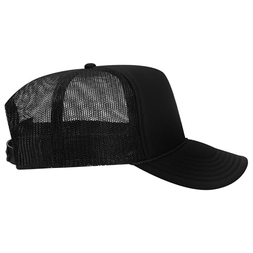 Image of OTTO Polyester Foam Front 5 Panel High Crown Mesh Back Trucker Hats in 97, Bulk, Wholesale