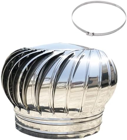 Vent Cover, Cap Vent Round, Ventilator, Roof Ventilator, Wind Turbines Air Vents, Round Soffit Air Vent, 304 Stainless Steel Air Round Hood, for Ventilation and Exhaust