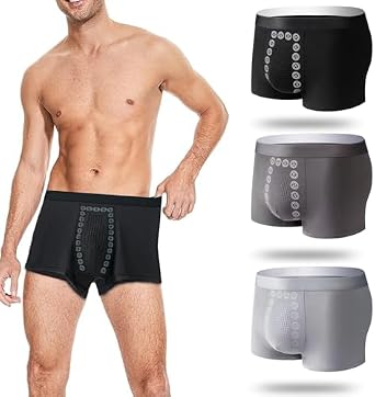 Magnetic Underwear Men 3/6 Packs, Mens Energetic Magnetic Underwear Boxer Briefs for All-Day Comfort Breathable