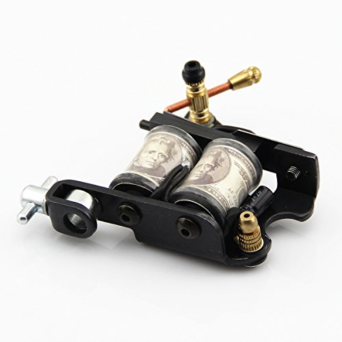 Taone PR-COM-RT-X966586 Coil Tattoo Machine Black 10 Wrap Coils Steel Tattoo Frame Tattooing Gun Liner Shader thumb #4