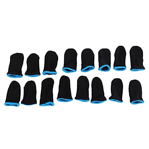 Ystter Manches de Doigt en Fibre de une 18 Broches pour les Jeux Mobiles PUBG Manches de Doigt D'éCran de Presse (16 PièCes SéRies) Cover