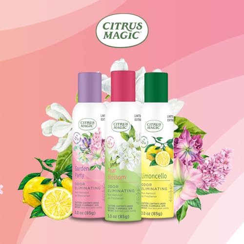Citrus Magic Limited Edition Odor Eliminating Air Freshener Spray, Assorted Spring Fragrances, 3-Ounce, Pack of 3