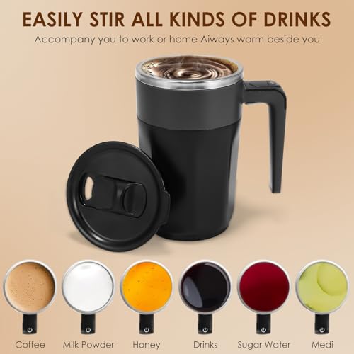 Taza de Café Auto Mezclante 400ml con Tapa Negra miniatura 5