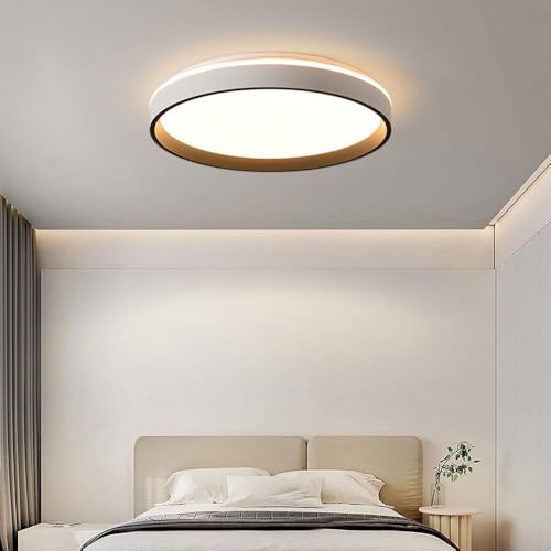 Plafonnier LED moderne rond 50 cm blanc dimmable avec télécommande - 3