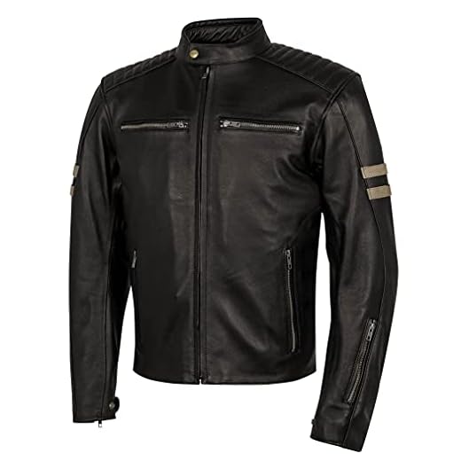 BSTAR Lem Legend Marron - Chaqueta Moto de Piel para Hombre (Talla, XL)