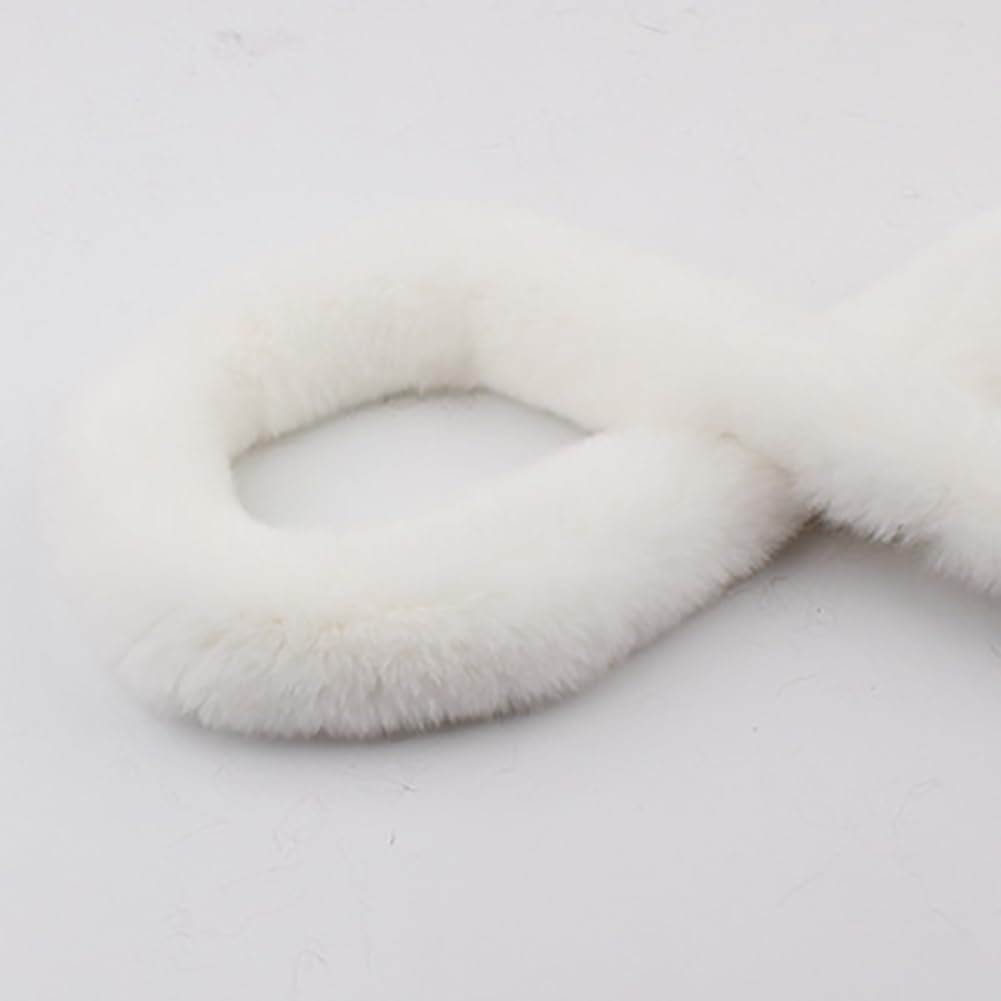 Ruban De Noël Fausse Fourrure Blanche 5m - 5cm Large - Décoration Sapin Et Fêtes - Moelleux Et Élégant
