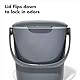 OXO Good Grips Leicht zu reinigender Komposteimer – Schwarz – 2,83 L, Kunststoff, Anthrazit, 2.8L