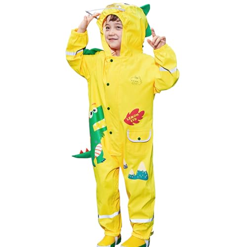 Kids Puddle Suit Girls Boys All in One Rainsuit Hooded Raincoat Rain Jacket2