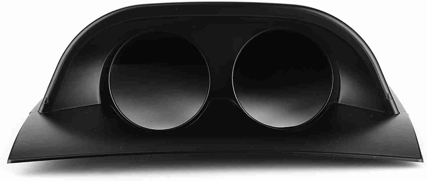 Acouto 2in Gauge Pod Dual Holes Car Dash Gauge Meter Pod Mount Holder Bracket 52mm Universal Auto Accessory Black