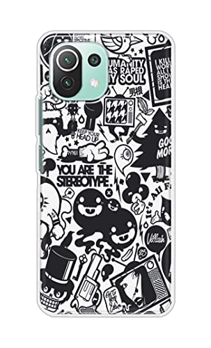 Image of Printed Hard Back Cover Case for Mi 11 Lite | Mi 11 Lite NE 5G Back Cover (Mixed Cartoon) -1302