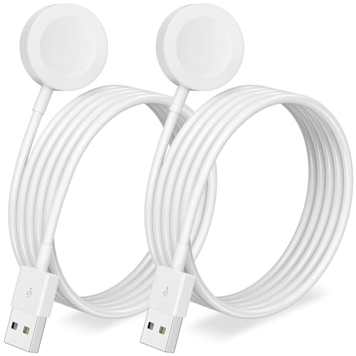 2 Pack Ladekabel für Apple Watch Ladegerät Aufgestockt USB Schnellladegerät iWatch Ladegerät Tragbare Ladestation für iWatch Ultra/Serie 6-11/SE/SE2/SE3/5/4/3/2/1-1M