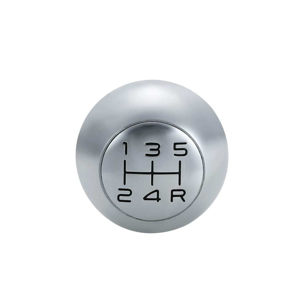 Goolsky Pomello del Cambio Leva cromata Cambio Manuale a 5 Marce Adatto compatibile Peugeot 106 206 207 306 307 407 408 508 807