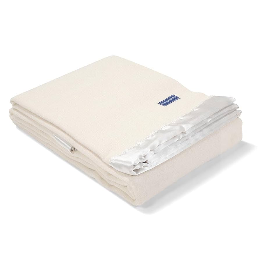 FARIBAULT WOOLEN MILL CO. クイーンサイズ ブランケット Amazon.com: Faribault Mill Pure & Simple Satin Wool Blanket