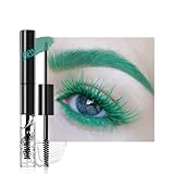 2in1 Semi-Permanent Eyebrow Gel & Lamination Gel, Eeybrow and Lash Gel, Lightweight and Waterproof Tinted Brow Gel For Up To 24HR Hold, Built-In Styling Comb - Clear Eyebrow Gel (06#Green)