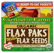 Carrington Farms Organic Ground Milled Flax Seed, 6 -Count Easy Serve Packets (Pack of 6)USDA Organic