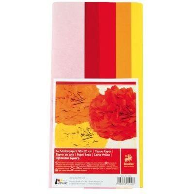 10 x Staufen Seidenpapier 20g/qm 50x70cm VE=5 Bogen rot sortiert