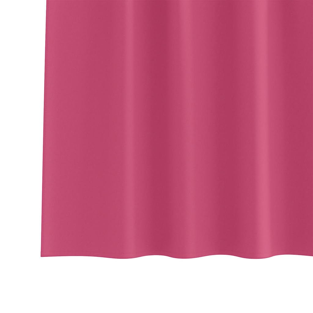 Cortinas opacas con anillas, 2 unidades, poliéster rosa claro, 175 x 140 cm, 80% – 90 %, protección solar, 4 opciones para colgar, para salón, dormitorio, oficina, privacidad