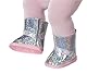 BABY born Winterstiefel niedrig, Puppenstiefel in Silber für 43 cm Puppen, 831793 Zapf Creation