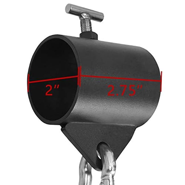 Luwint Mini Barbell Jack/Chain Collars with Loop for Weightlifting Deadlift