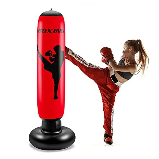 NONZERS Inflatable Kids Punching Bag, Fitness Punching Bag for Kids, Freestanding Standing Boxing Bag for Children Adults Bounce-Back Action for Play, Boxing, Karate, Anger Management
