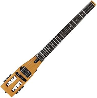 Anygig Electric Guitar Practice Portable Travel 82CM 1.6KG Brown Matte 25.5" Full Scale with Gigbag Right Handed
