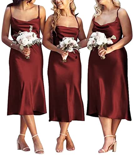 Robe longue de soirée bordeaux pour mariage chic et demoiselle d'honneur