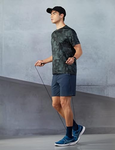Image of Skechers Men Gostretch Ultra 7 Inch Black Charcoal Shorts
