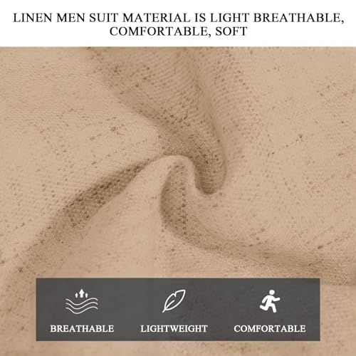 Mens Suits Linen Casual Blazer Lightweight Linen Sport Coat Two Button Men Suit Jacket for Wedding Prom Party2