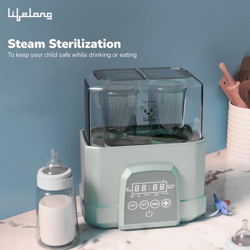Lifelong Baby Sterilizer for Feeding Bottles-Bottle Warmer for Babies-Bottle Sterilizer Machine -Newborn Baby Travel Essentials -Baby Bottle Sterilizer -Capacity Of 2 Baby Bottles-Bottle Sterilization