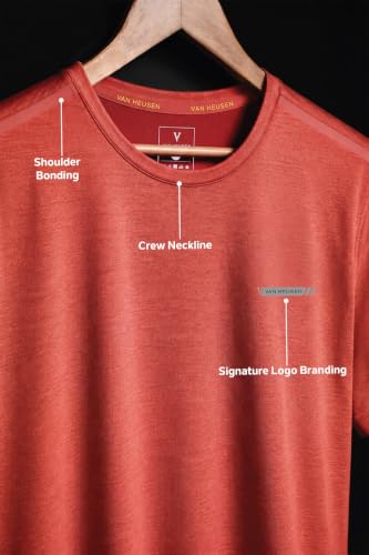 Image of Van Heusen Men's Running T-Shirt | Regular Fit | Crew Neck | Soft Breathable Mircofiber | Casual Wear | Summer Favorite | Shoulder Bonding |Sports T-Shirt | Style 61005
