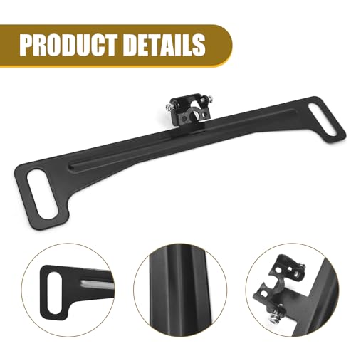 Image of MLY 1 PC Universal Car Rear View Camera License Plate Bracket, Rearview Camera Mount Reverse Cam Holder, Angle Adjustable Holder for Backup View License Plate Holder, Universal for Cars (Black)