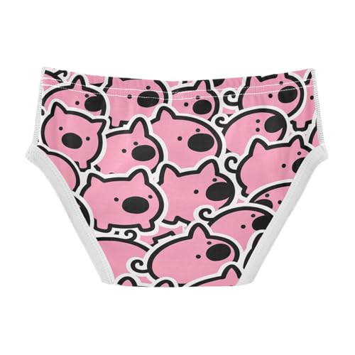 visesunny Boys Cotton Underwear Pink Seamless Pig Printed Toddler Soft Training Briefs Size 2T-8Y for Kids2