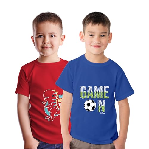 Image of Kidbea Baby Boys 100% Bamboo Soft Cotton Half Sleeve T-Shirt Multicolor