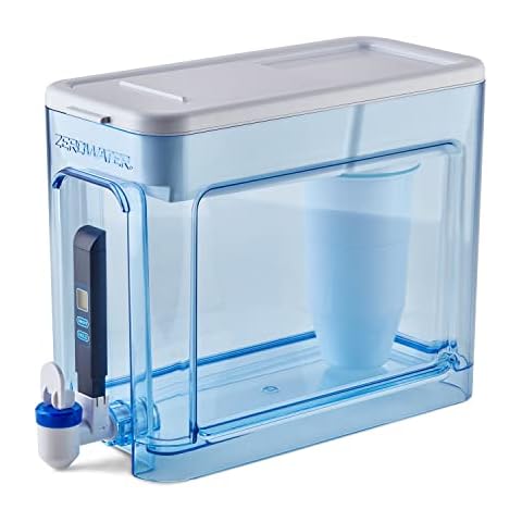 ZeroWater 32-Cup Ready-Read 5-Stage Water Filter Dispenser with 5-Stage 0 TDS Water Filter – IAPMO Certified to Reduce Lead, Chromium, and PFOA/PFOS Cover