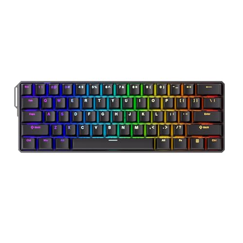 Image of MONSGEEK FUN60 Ultra Rapid Trigger Gaming Keyboard 8k Magnetic Switch TMR Aluminum Keyboard Multi-Modes Black Shine-Through MagMech(Glare Magnetic Switch)
