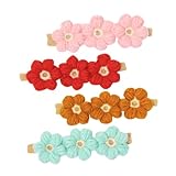 TIDTALEO 4個 新生児用花柄ファブリックヘアバンド 点 可愛い 用ヘッドアクセサリー 女の子おしゃれ撮影衣装向け