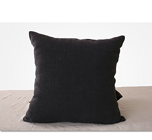 Coussin sable 65x65 grand oreiller coton uni pour lit et canapé - 2