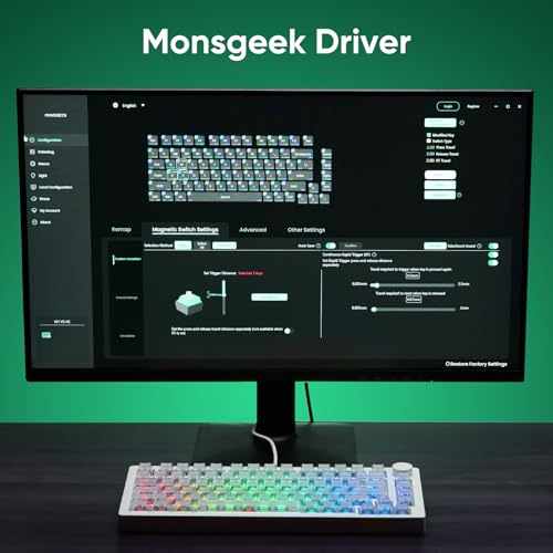 Image of MONSGEEK M1 V5 HE Rapid Trigger Gaming Keyboard Quick Release Aluminum Mechanical Keyboard, White Transparent Astrolink Magnetic Switch