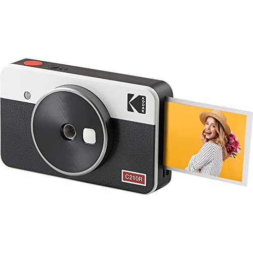 Kodak Mini Shot 2 Retro Portable Wireless Instant Camera & Photo Printer, Compatible with iOS & Android and Bluetooth Devices, Real Photo (2.1x3.4) 4Pass Technology - White