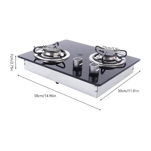 Boat Caravan RV Gas Cooktop GRB003, RV Cooktop Stove, 2 Burner Dropin