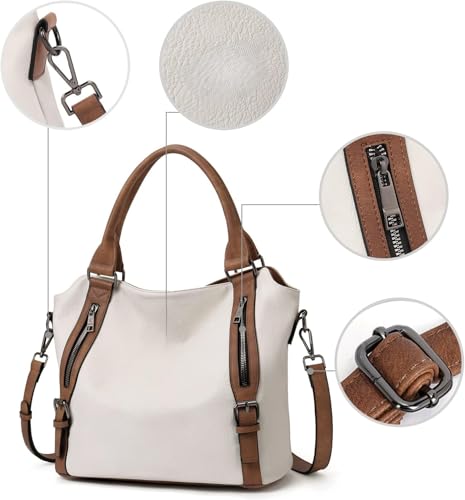 Image of INOVERA (LABEL) Faux Leather Shoulder Hobo Bags for Women and Girls - Stylish Ladies Handbag Purse with Long Strap
